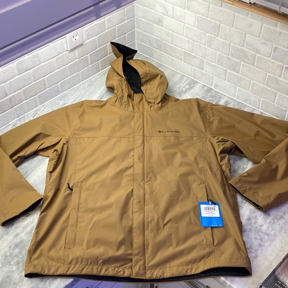 Columbia Tan Hooded Jacket